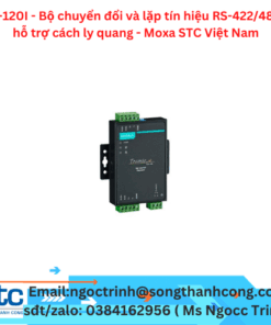 TCC-120I - Bộ chuyển đổi và lặp tín hiệu RS-422/485 có hỗ trợ cách ly quang - Moxa STC Việt Nam