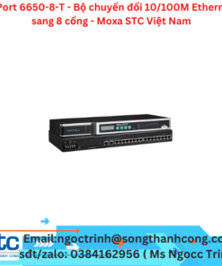 NPort 6650-8-T - Bộ chuyển đổi 10/100M Ethernet sang 8 cổng - Moxa STC Việt Nam 