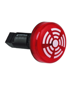 150.100.67 Đèn LED tích hợp còi buzzer lắp âm âm liên tục 115VAC màu đỏ WERMA