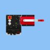 MGB2-L2HEB-PN-U-S3-CA-R 172467 Set nút bấm MGB2-L2...-PN (2 nút bấm, dừng khẩn cấp, tem gắn liền, nguyên lý dòng điện mở mạch, bản lề cửa bên phải Euchner
