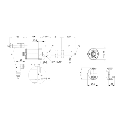 BTL7-E500-M0850-K-SR32 Cảm biến vị trí Balluff