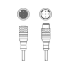 CB-M12-2000-5GF/GM Cáp nối M12 5 chân dài 2 m Leuze