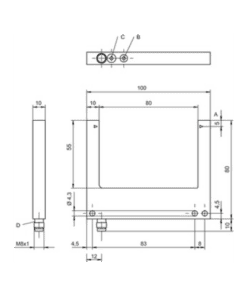 GSL04B/1.1-80-M8.3 Cảm biến quang dạng khe Leuze
