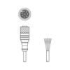 KD S-M12-8A-P1-250 Cáp kết nối M12 8 chân dài 25 m Leuze