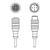 KDS DN-M12-5A-M12-5A-P3-200 Cáp nối CANopen M12 5 chân dài 20 m Leuze