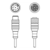KDS S-M12-8A-M12-8A-P1-003 Cáp nối M12 8 chân dài 0-3 m Leuze
