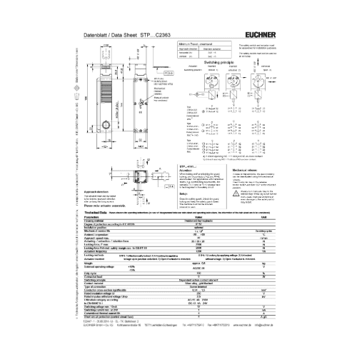 STP3A-4141C024MC2363 Công tắc/cảm biến an toàn Euchner