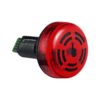 450.100.55 Đèn LED tích hợp còi buzzer lắp âm âm liên tục 24VDC màu đỏ WERMA