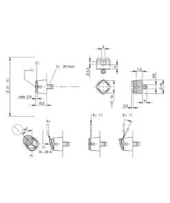 BIS L-203-ZH1 Giá đỡ cho hệ thống RFID Balluff