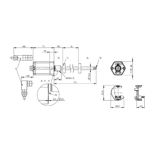 BTL7-E501-M0600-A-KA02 Cảm biến vị trí tuyến tính từ giảo- hành trình 600 mm Balluff