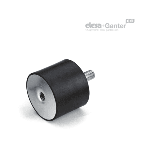 DVA.2-8-8-M3-6-55 Đệm chống rung cao su đế thép ELESA+GANTER