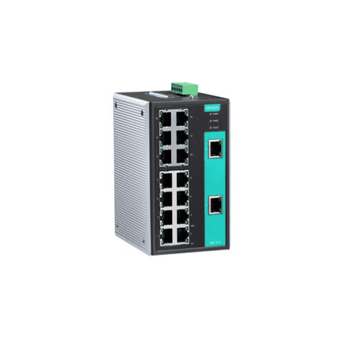 EDS-316-T Switch Ethernet công nghiệp không quản lý 16 cổng- -40 đến 75 °C Moxa