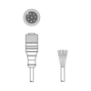 KD S-M12-8A-P1-050 Cáp kết nối M12 8 chân dài 5 m Leuze