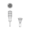 KD S-M12-CA-P1-020 Cáp kết nối M12 12 chân, dài 2 m Leuze