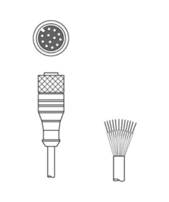 KD S-M12-CA-P1-020 Cáp kết nối M12 12 chân, dài 2 m Leuze